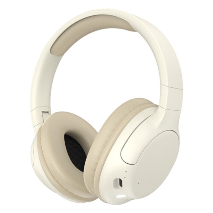 Összecsukható vezeték nélküli fejhallgató, Bluetooth 5.3, erőteljes basszus, khaki, 19x17x7.5cm