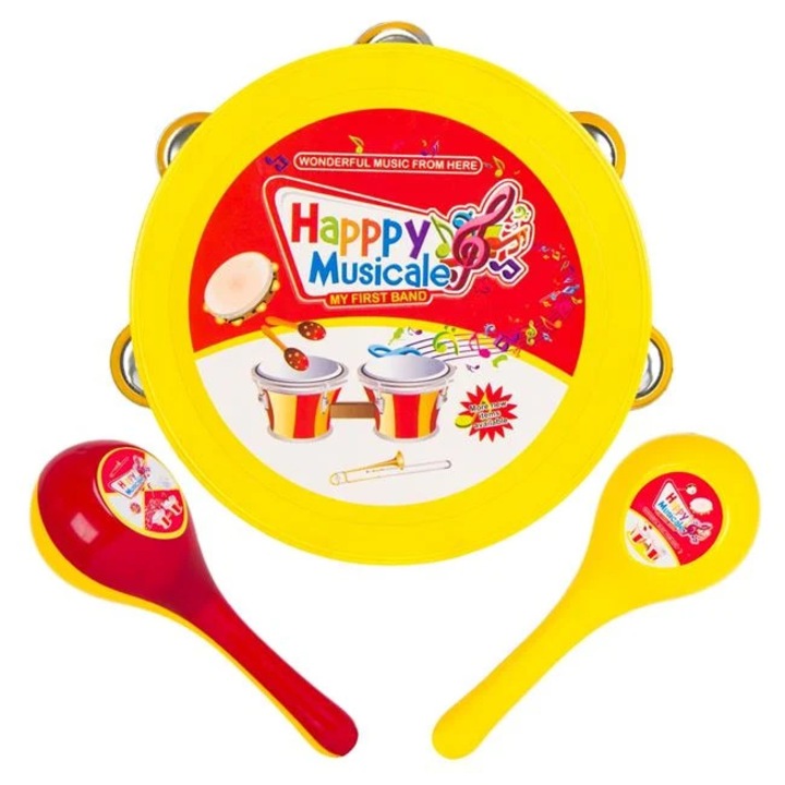 Dob és Maracas Gyerekeknek Piros Sárga - 3db