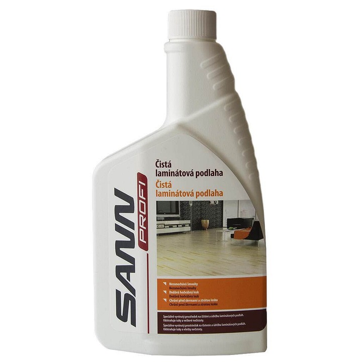Sann Profi laminált padlótisztító, eltávolítja a zsírt és a szennyeződéseket, nem hagy nyomot, színtelen, 500 ml