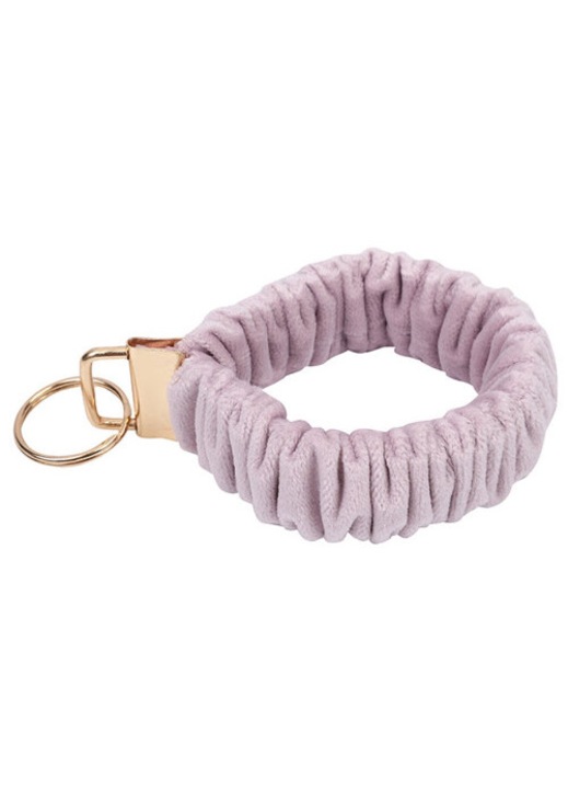 Női karkötő kulcstartó, fém bársony, többszínű, 9.5cm