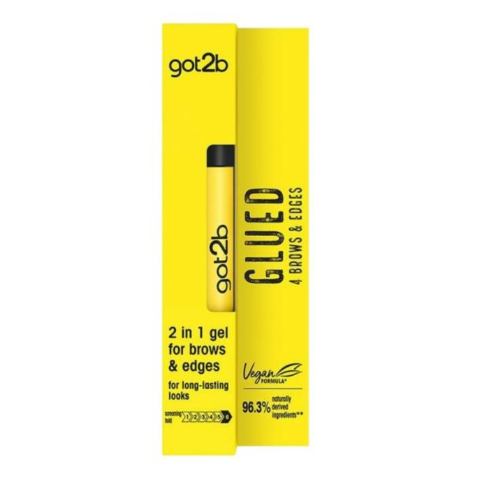 Gel transparent pentru stilizarea si fixarea sprancenelor Got2b Glued 4 Brows & Edges 2 in 1 Gel 16 ml