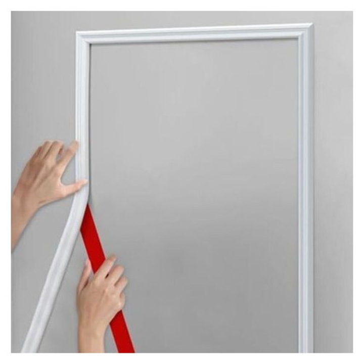 Dekoratív öntapadós panel 6.1x2.3cm szett 6.1m fehér