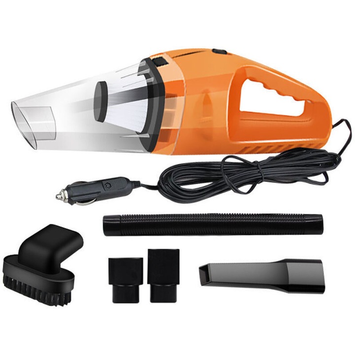 Aspirator portabil fara fir, putere mare, LED, 450ml, 750g