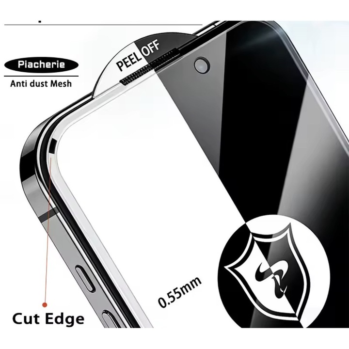 Folie Sticla Securizata Borderless Corning Glass Compatibila Iphone 16 Pro