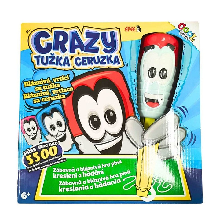 Társasjáték, partijáték EPEE Cool Games Őrült Ceruza, vibráló ceruzával, 3+ játékos részére, Többszínű, 1 szett