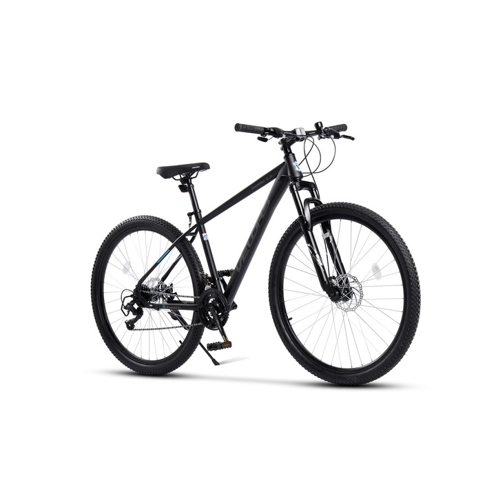 Bicicleta MTB de munte Velors Rambler JSX29310, cadru cu cabluri integrate, manete secventiale, suspensie fata, roata 29 inch, frane Disc, 21 viteze, negru cu gri