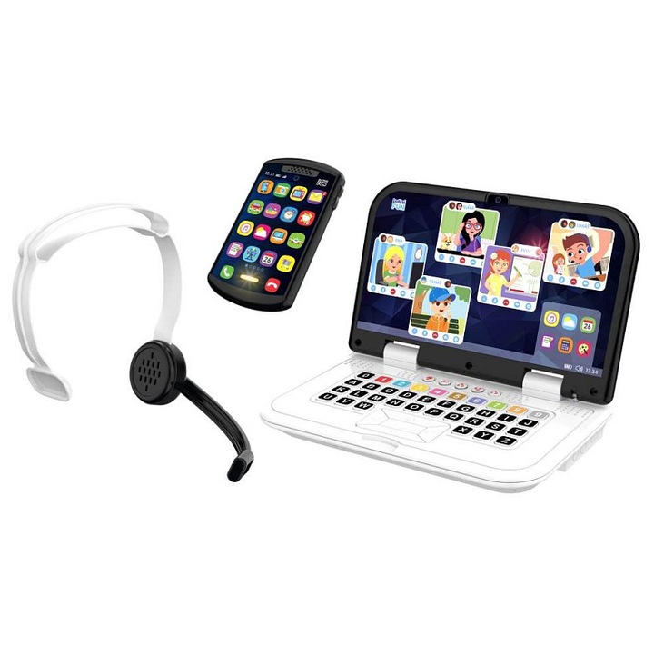 Alltoys CIDE gyerek íróasztal szett, számológép, fejhallgató, telefon, többszínű, 3+ év