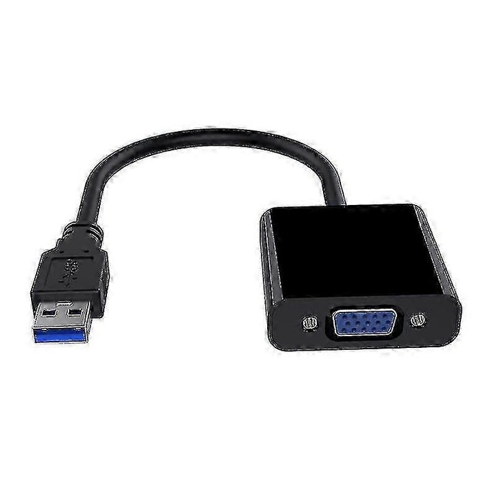Monitor adapter USB 3.0 VGA kimenettel, fekete