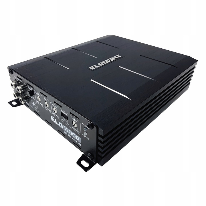 Автомобилен усилвател u-Dimension ELA WOOD, 4 канала, 4x200W RMS/4Ω, 4x300W RMS/2Ω, 2x600W в мост, входове High/Low RCA, Auto On/Off, клас FRD, Черен