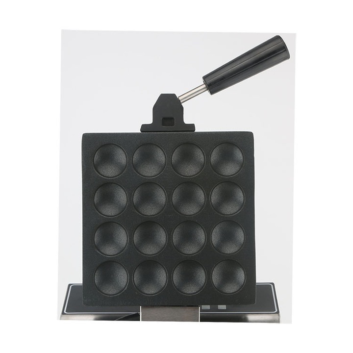 CUKUS FY-F30-D digitális forgó gofri/waffle sütő, kereskedelmi, 1750W, rozsdamentes acél test, 3 rétegű tapadásmentes lapok, ezüst, 1 db