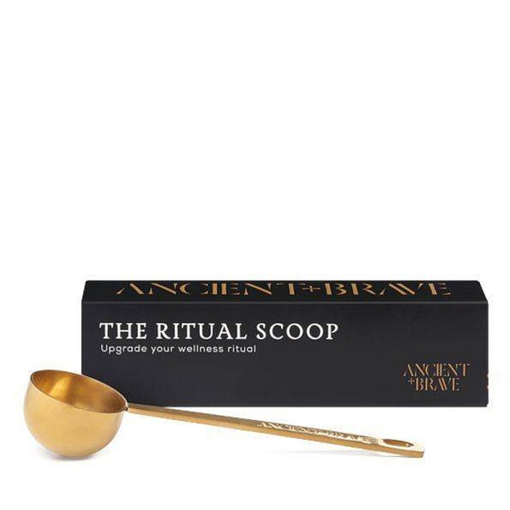 Lingurita de masurare Ancient and Brave True Ritual Scoop, otel inoxidabil placat auriu, capacitate 5 g, 145x35x22 mm, 1 buc