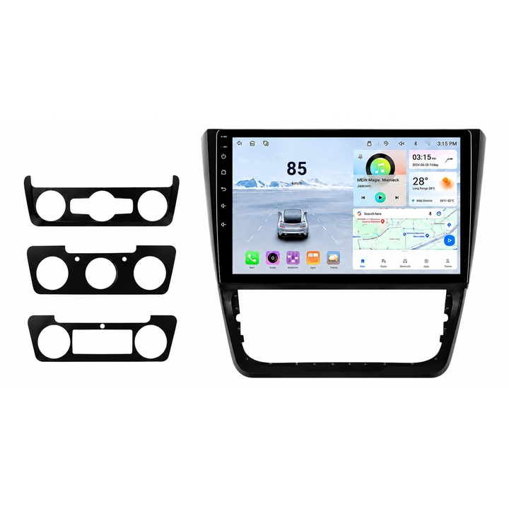Navigatie Junsun Skoda Yeti an 2009-2014 Android 14 4GB RAM-64GB stocare Carplay Android auto cooler/ventilator racire/ Camera masalier inclusa