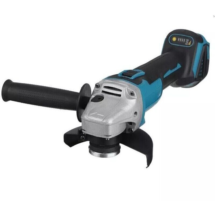 Sarokcsiszoló (flex) 18V O125 mm Brushless, 11.000 ford/perc fordulatszám, Makita akkumulátorokkal kompatibilis (akkumulátor nem tartozék), Kék, 1 db