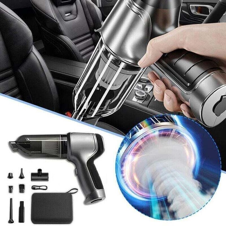Aspirator auto portabil 3 in 1, 12000PA, umed-uscat, set accesorii