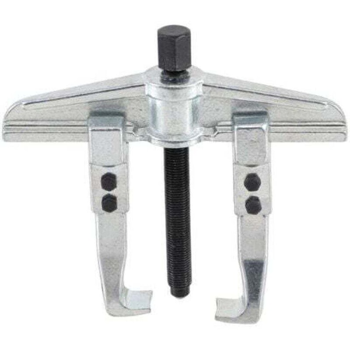Extractor pentru butuc/rulment, cu 2 brate paralele, 50-140 x 100 mm, adancime prindere 100 mm, lungime brosa 135 mm, carlig 25.5 mm, cheie hexagonala 17 mm, argintiu, 1 buc