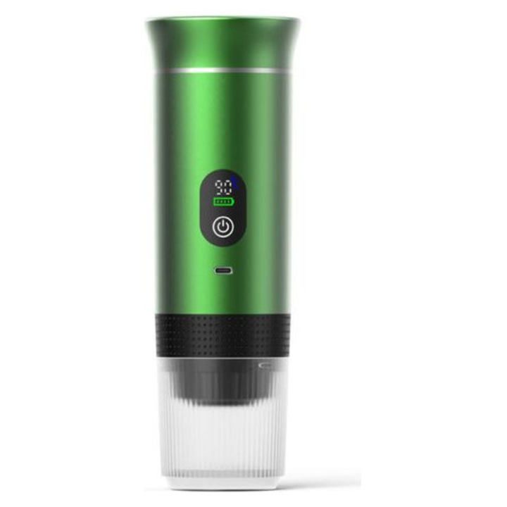 Espressor portabil 3 in 1, capacitate 80ml, ecran LED, USB-C