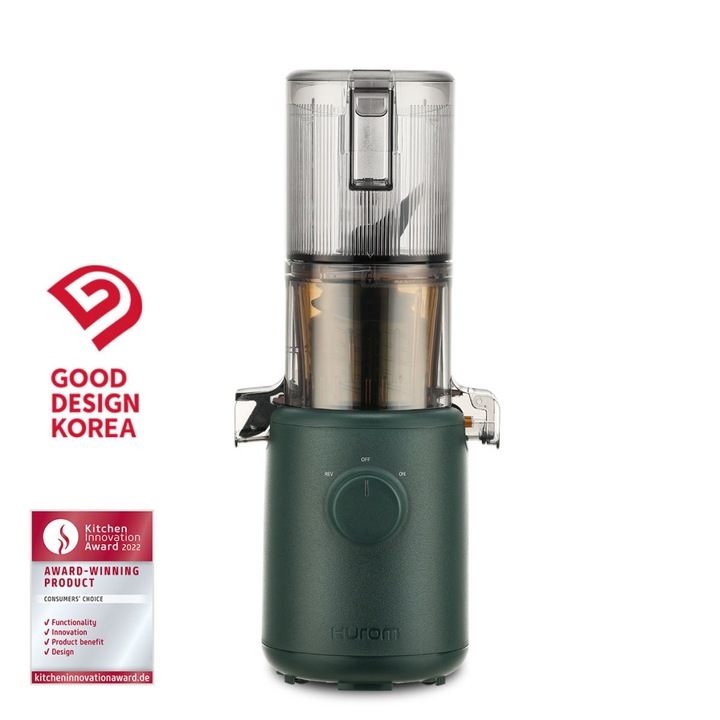 Hurom H310A бавна сокоизстисквачка, компактна, без BPA, зелена, 100W, Juice Biblia