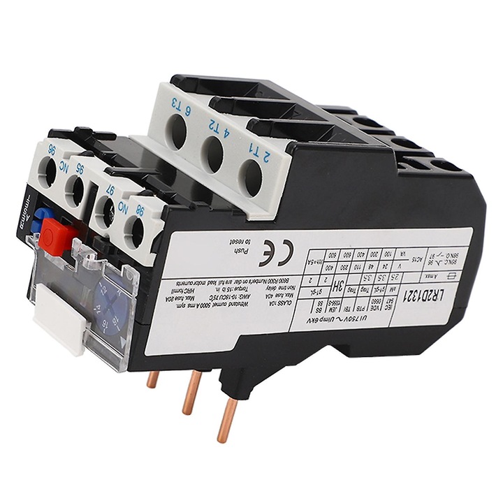 Releu termic de suprasarcina (releu de protectie) 12-18A 400/600V, protectie la pierdere de faza, reset manual/automat, ABS, negru/alb, 1 buc