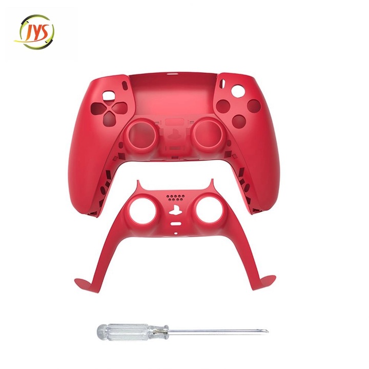 JYS P5131 PS5 DualSense kontroller burkolat, ABS műanyag előlap, csere burkolat, piros