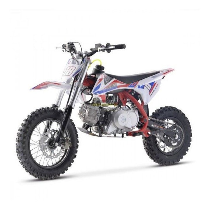Pitbike MiniPit 70R 110cm3 pornire Buton roti 12/10" AUTOMATA Albastru Alb