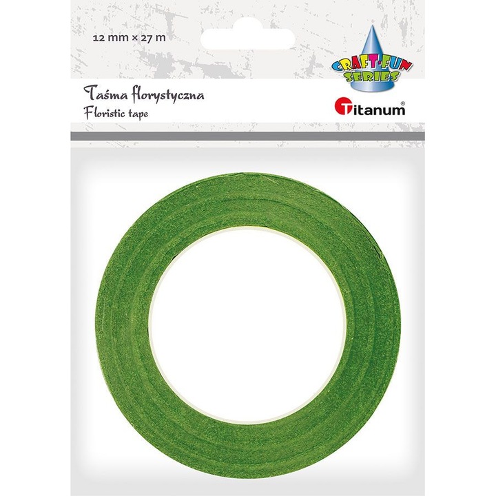 Titanum virágkötő szalag 12mmx27m világoszöld