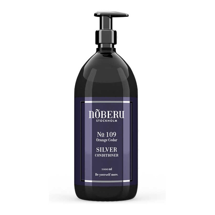 Balsam mov pentru par blond si grizonat Noberu Silver Conditioner 1000ml