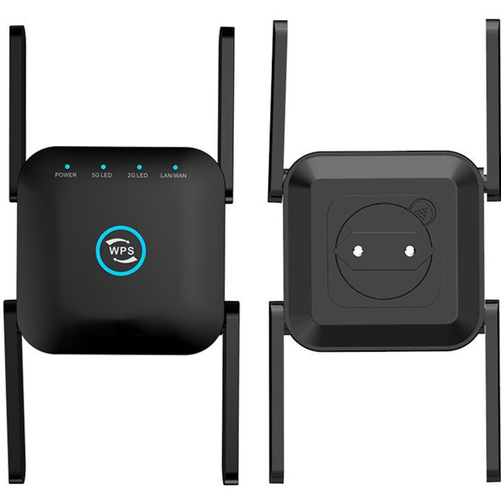 Repetor WiFi Gigabit 1200M dual band 2.4G 5G alb
