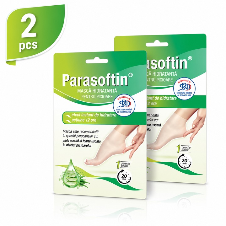 Комплект x 2 Хидратираща маска за крака Parasoftin