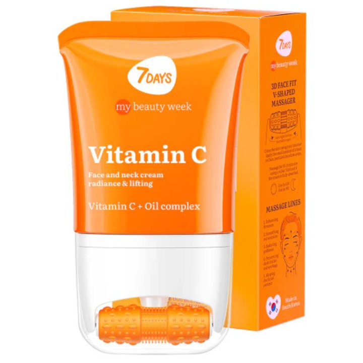 7DAYS Arc és Nyak Masszírozó Krém Ragyogás és Lifting Koncentrátum C-vitamin 80ml