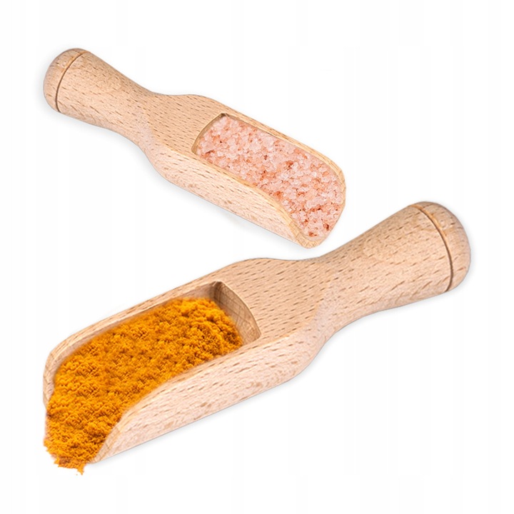 Lingura Pentru Condimente, Superbutelki, 8 cm x 3.7 cm x 1.8 cm, Naturala, Din Lemn De Fag Rezistenta La Zgarieturi
