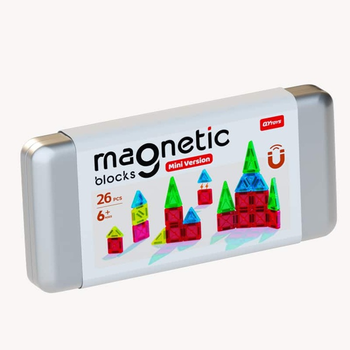 QY Toys mini Magnetic Blocks 26 piese (Joc de constructie magnetic)