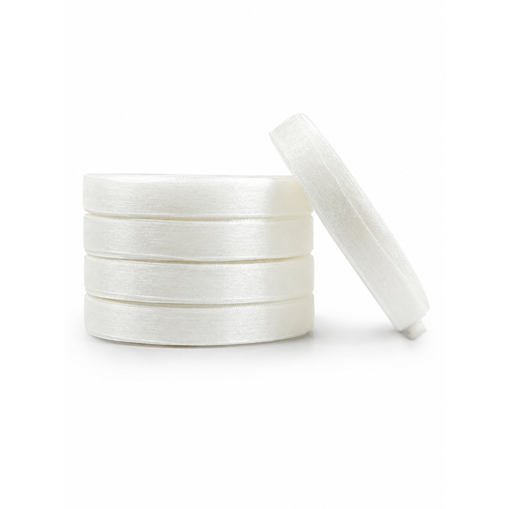 5 db Fehér Organza Szalag Készlet 1cm x 45,72m Ajándékcsomagoláshoz