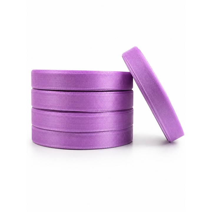 5 db Lila Organza Szalag Készlet 1cm x 45,72m Ajándékcsomagoláshoz