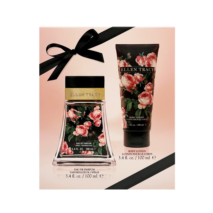 Ellen Tracy szett: Courageous, Hidratáló testápoló, 100 ml + Courageous, Női parfüm, 100 ml
