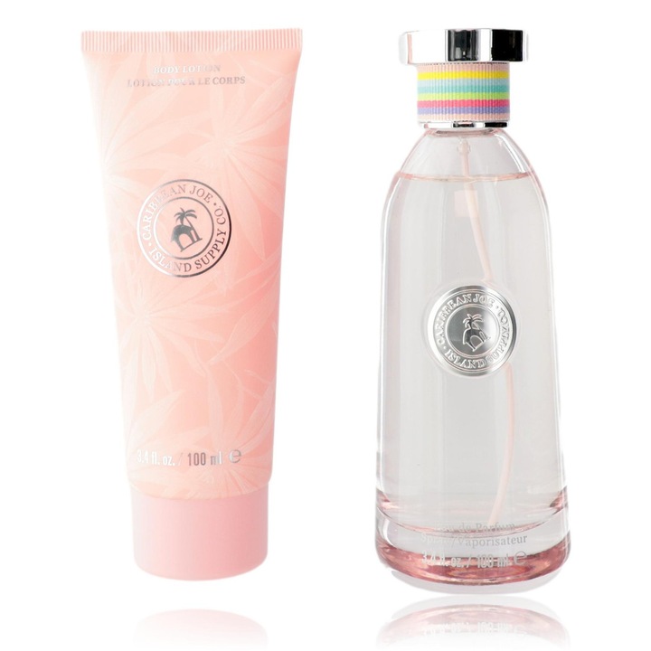Caribbean Joe: Paradise Island Szett - Eau de Parfum, Nőknek, 100 ml + Paradise Island Szett - Hidratáló testápoló, 100 ml