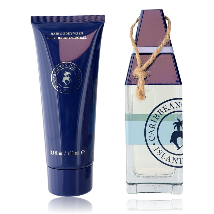 Caribbean Joe: Azure Sails Sziget Szett: Eau De Toilette Férfiaknak, 125 ml+ Azure Sails Bőr- és Hajápoló Szett: Tusfürdő & Sampon 2 az 1-ben, 100 ml