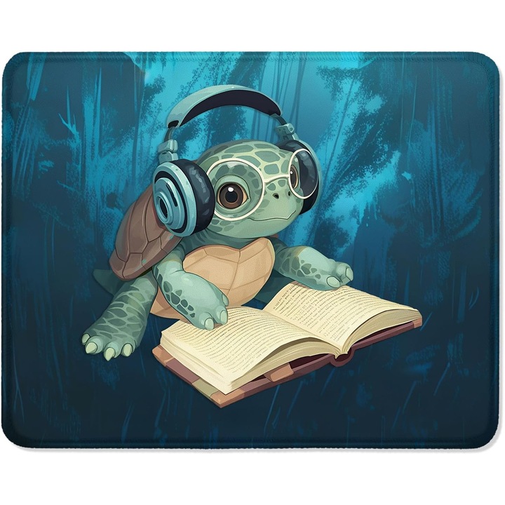 Mousepad texturat, margini cusute, antiderapant, multicolor, 26x21x0.3cm