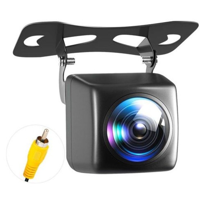 Camera de recul auto / camera marsarier, unghi larg 170°, imagine HD 720x540, vedere nocturna Starlight, impermeabil IP67/IP68, negru, 1 buc