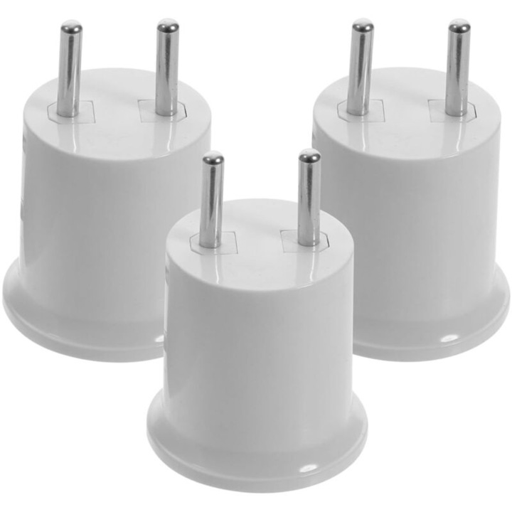 3 db lámpafoglalat adapter készlet, réz, fehér, E26 E27