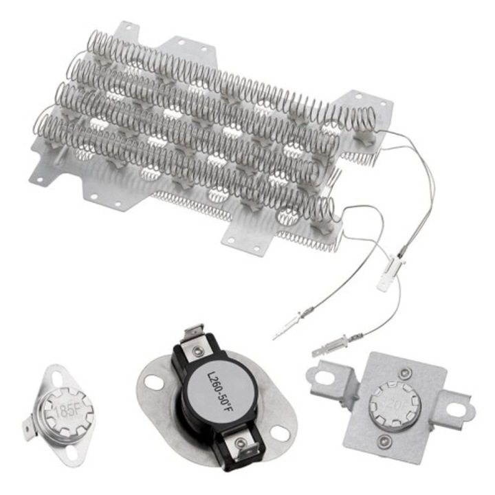 Rezistenta uscator / Element de incalzire DC47-00032A compatibil DC93-00154A, AP5582094, 3282568, metalica, cu cablaj de conectare, argintiu, 1 buc