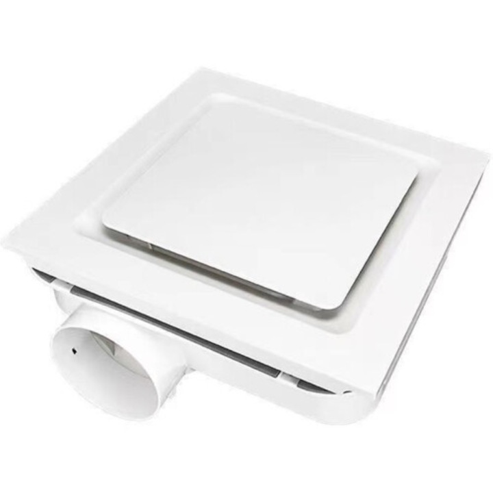 Mennyezeti fürdőszobai ventilátor, csendes, légelszívó, fehér