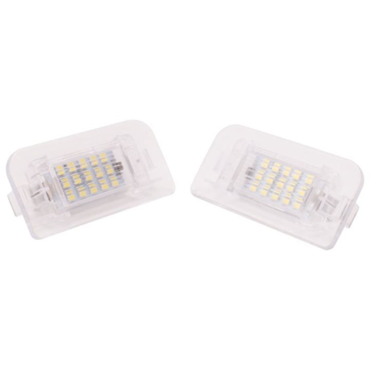 Лампа за осветление на номер, светлина за номер A2468201566 PZ168, LED, съвместима с Mercedes B W242/W246, бяла, комплект 2 броя