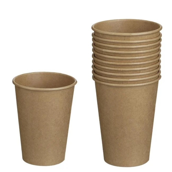Pahare de Carton Kraft 270ml - 10buc