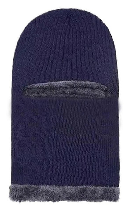 Férfi kerékpáros balaclava, polár, kék, univerzális méret