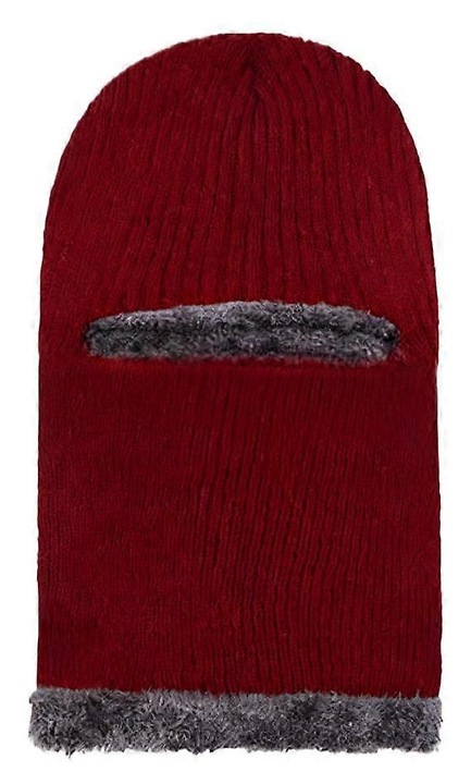 Férfi sport balaclava, kötött, polár, piros, univerzális méret