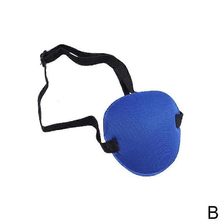 Plasa oculara monoculara, elastic ajustabil, albastru, 7x7.5cm