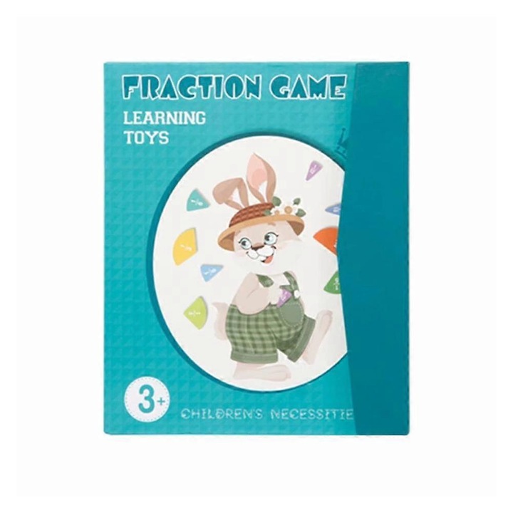 Puzzle educativ fractii magnetic, set 5 modele, multicolor, 22x18x1.5cm