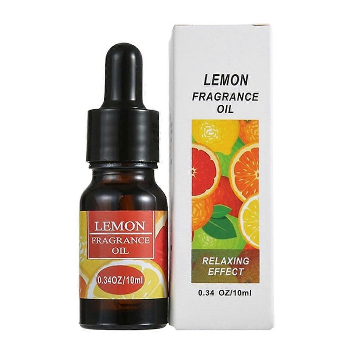 Odorizant/parfum de aer auto si pentru casa, ulei esential natural cu pipeta, lamaie, 10 ml