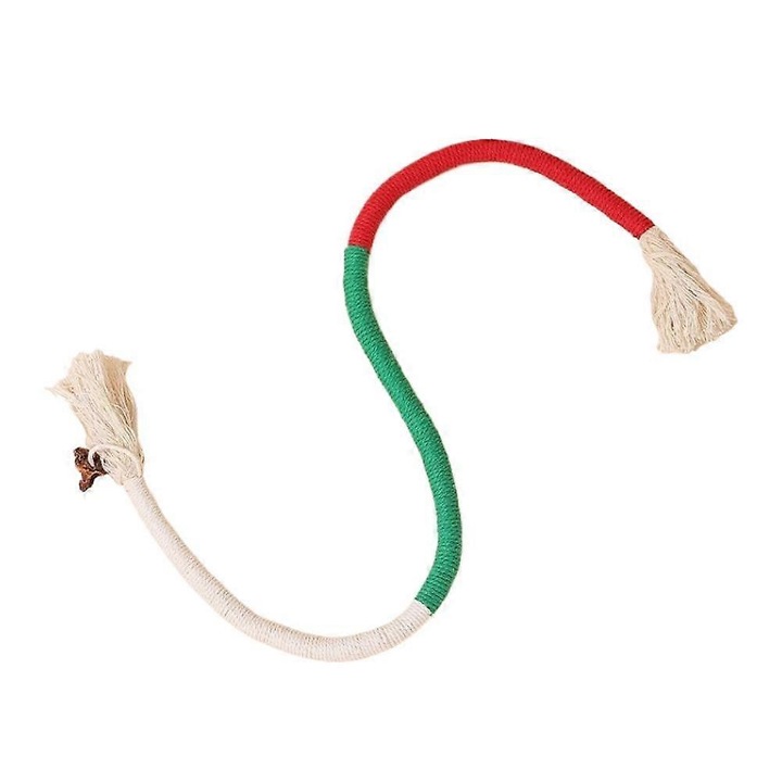 Jucarie pentru pisici, franghie din bumbac, multicolor, 70cm