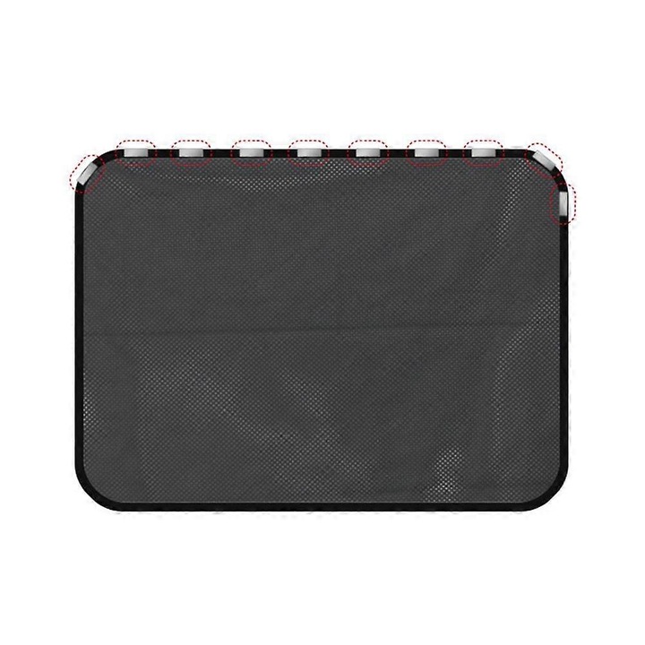 Parasolar auto magnetic, perdea parasolar, Cartoon, poliester/vinil, blocare UV, cu magneti si instalare usoara, 50x70x20 cm/70x50 cm, Negru, 1 buc